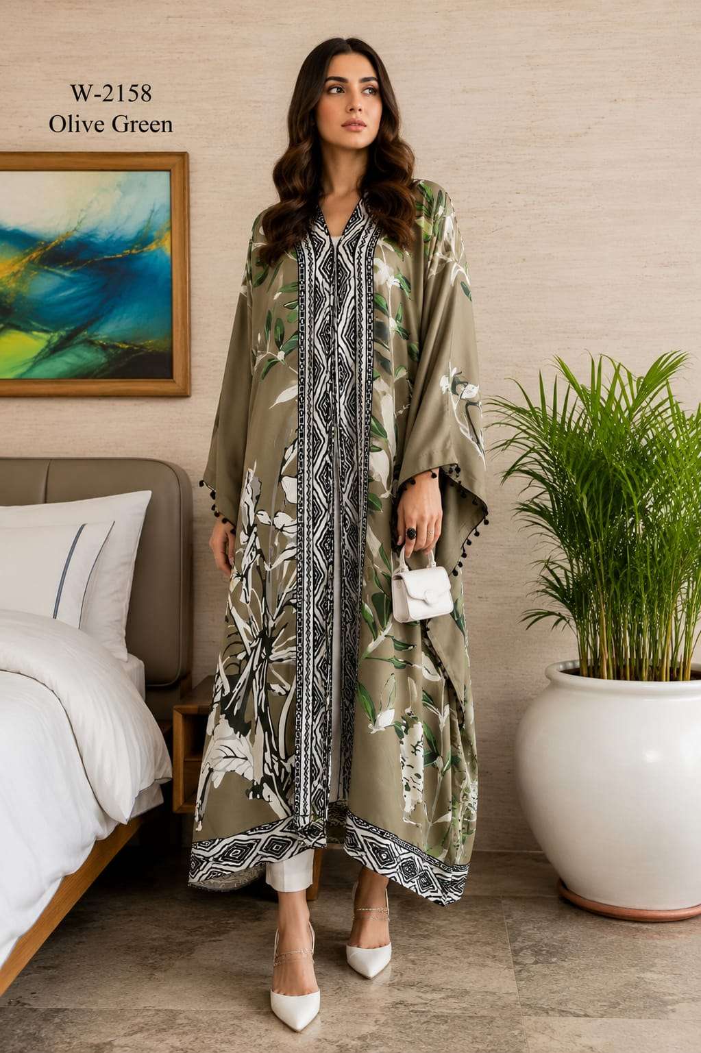 W 2158 LUXURY BEACH KAFTAN LONG TOP NEW COLORS DEALER PRICE BUY